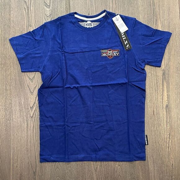 NWT 65 MCMLXV Men's Vintage Logo Graphic T-Shirt In Navy Size XS - Picture 1 of 7